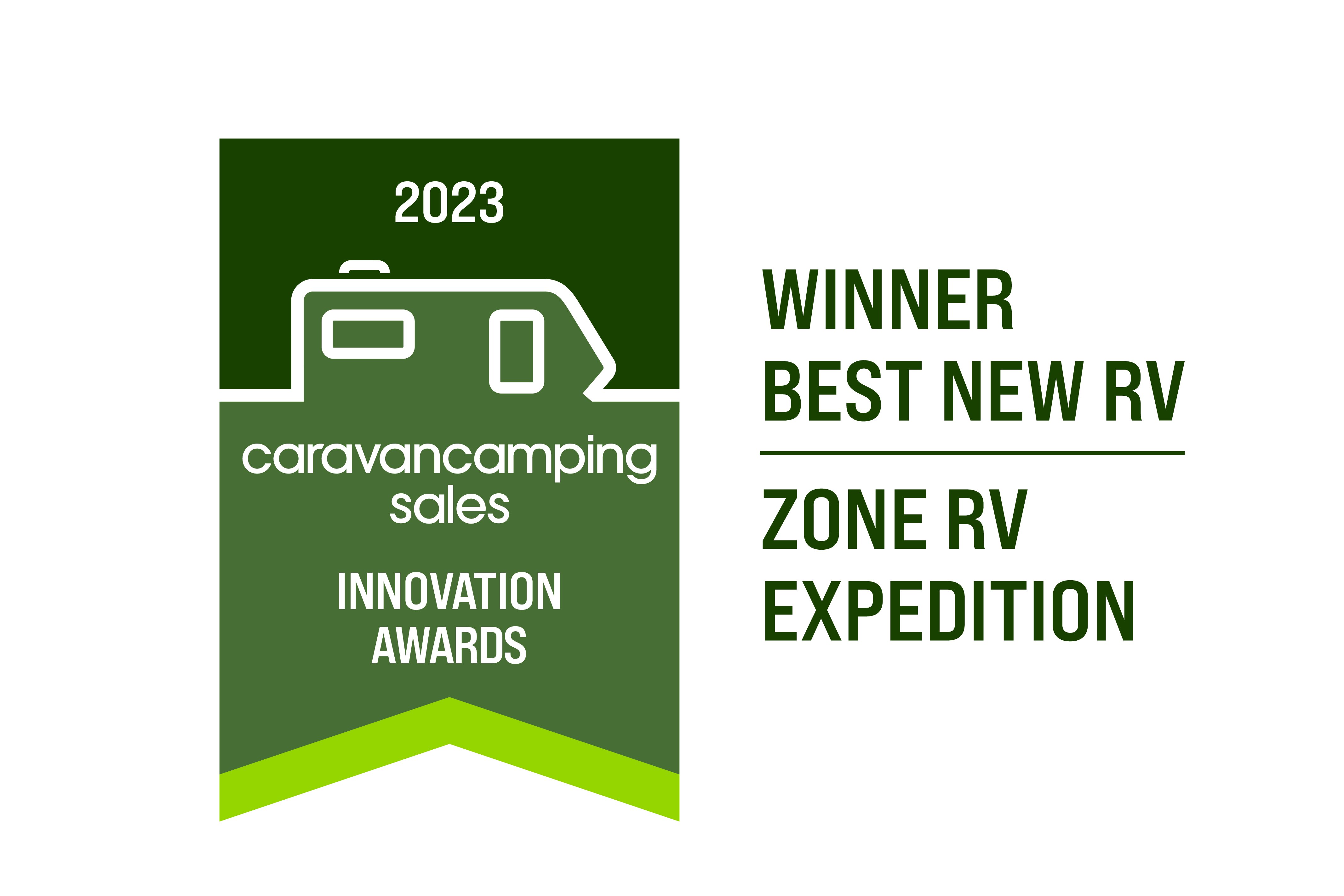 BEST RV WINNER - CARAVAN AND CAMPING SALES 2023 INNOVATION AWARDS!
